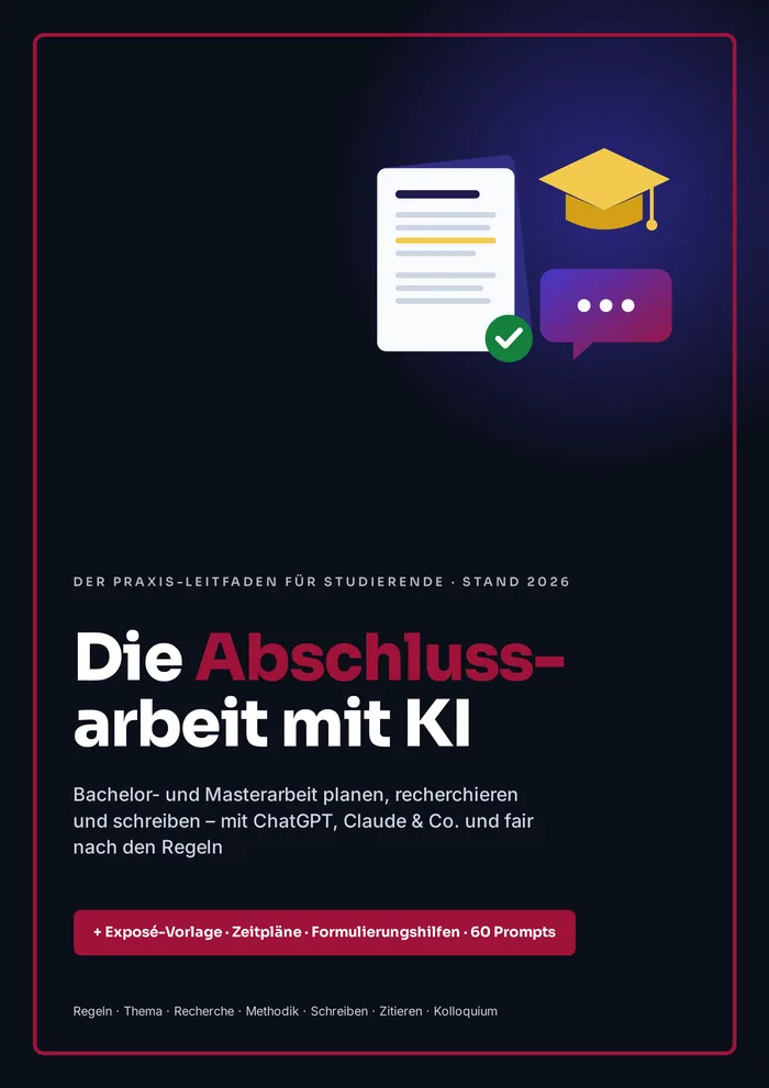 Titelseite von Die Abschlussarbeit mit KI