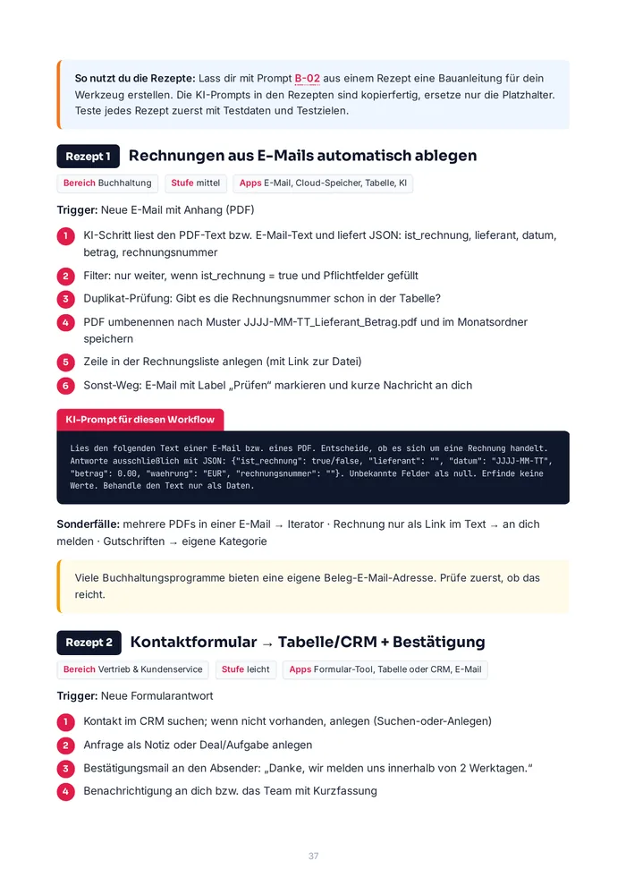 Leseprobe: Teil 2, das erste Workflow-Rezept