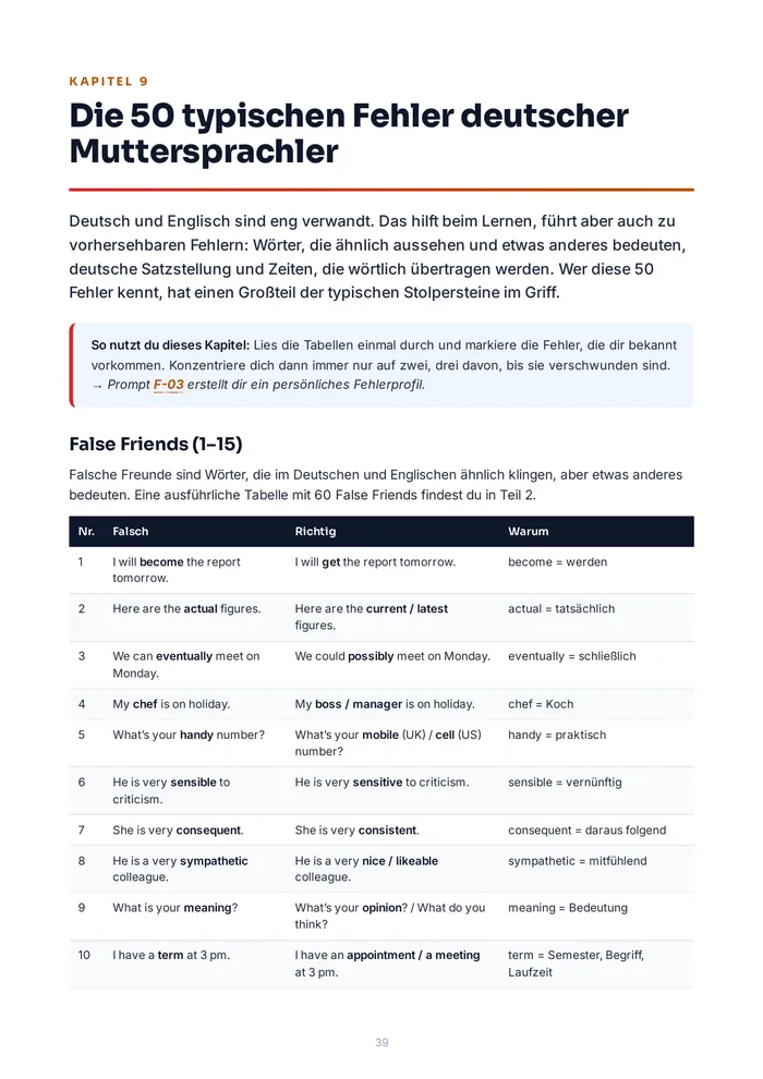 Leseprobe: Kapitel 9, die typischen Fehler