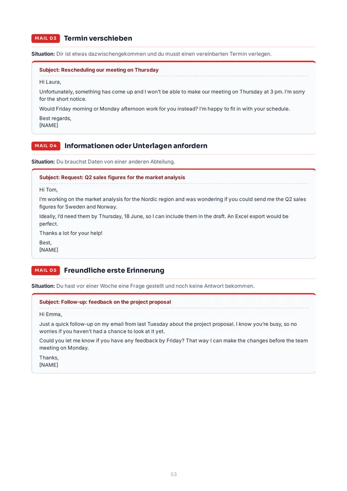 Leseprobe: Teil 2, eine E-Mail-Vorlage