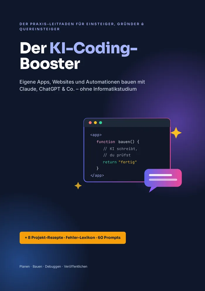 Titelseite von Der KI-Coding-Booster